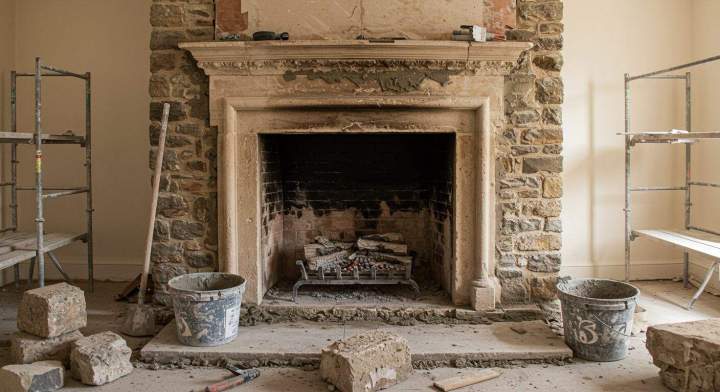 cheminée pierre